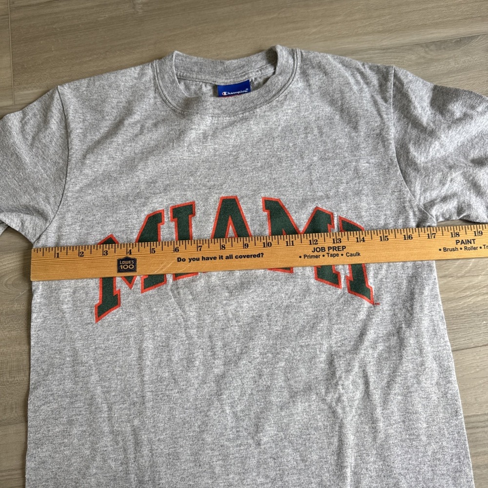 Champions Miami Hurricanes Shirt Sz Small Gray Grey - Picture 8 of 10